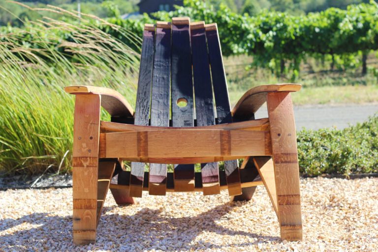 Wine Barrel Adirondack Chair From Wine Barrel Workshop   IMG 9918 768x512 